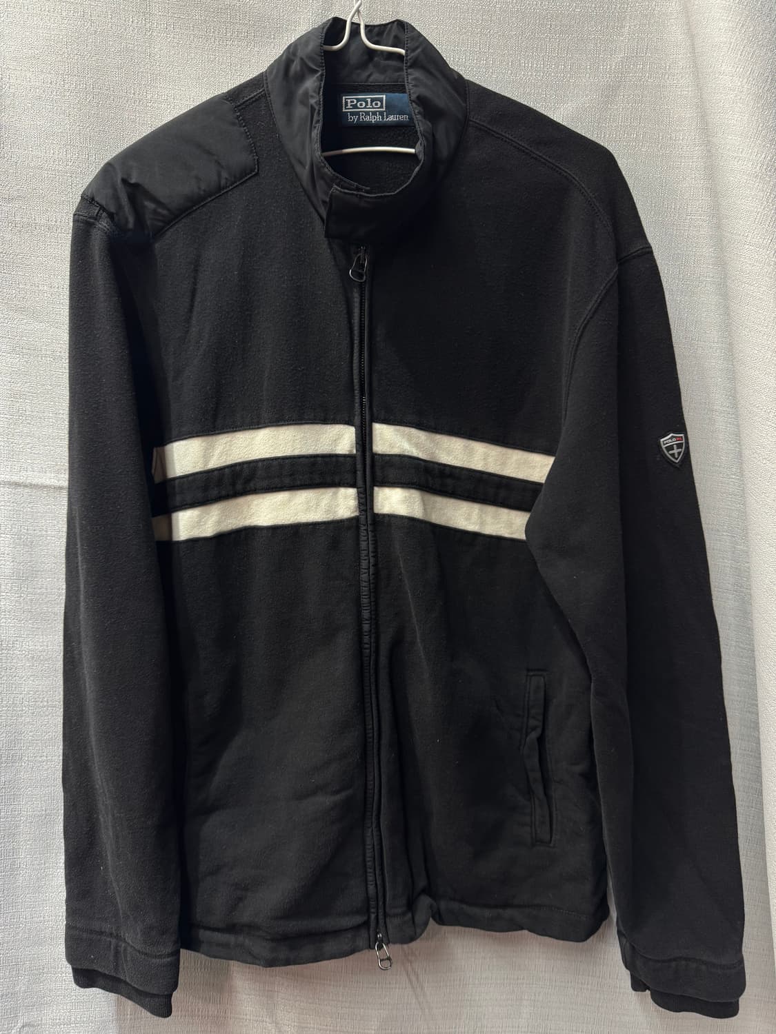 올드스쿨 폴로랄프로렌 로고와펜 스웨트셔츠 투웨이 집업 L(M) 상품이미지1