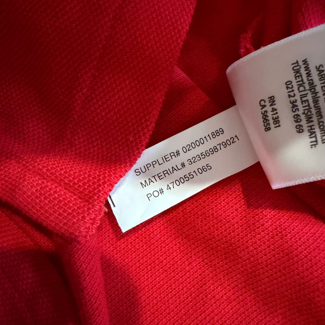 폴로 랄프로렌 레드 빅포니 반팔 티셔츠 상품이미지5