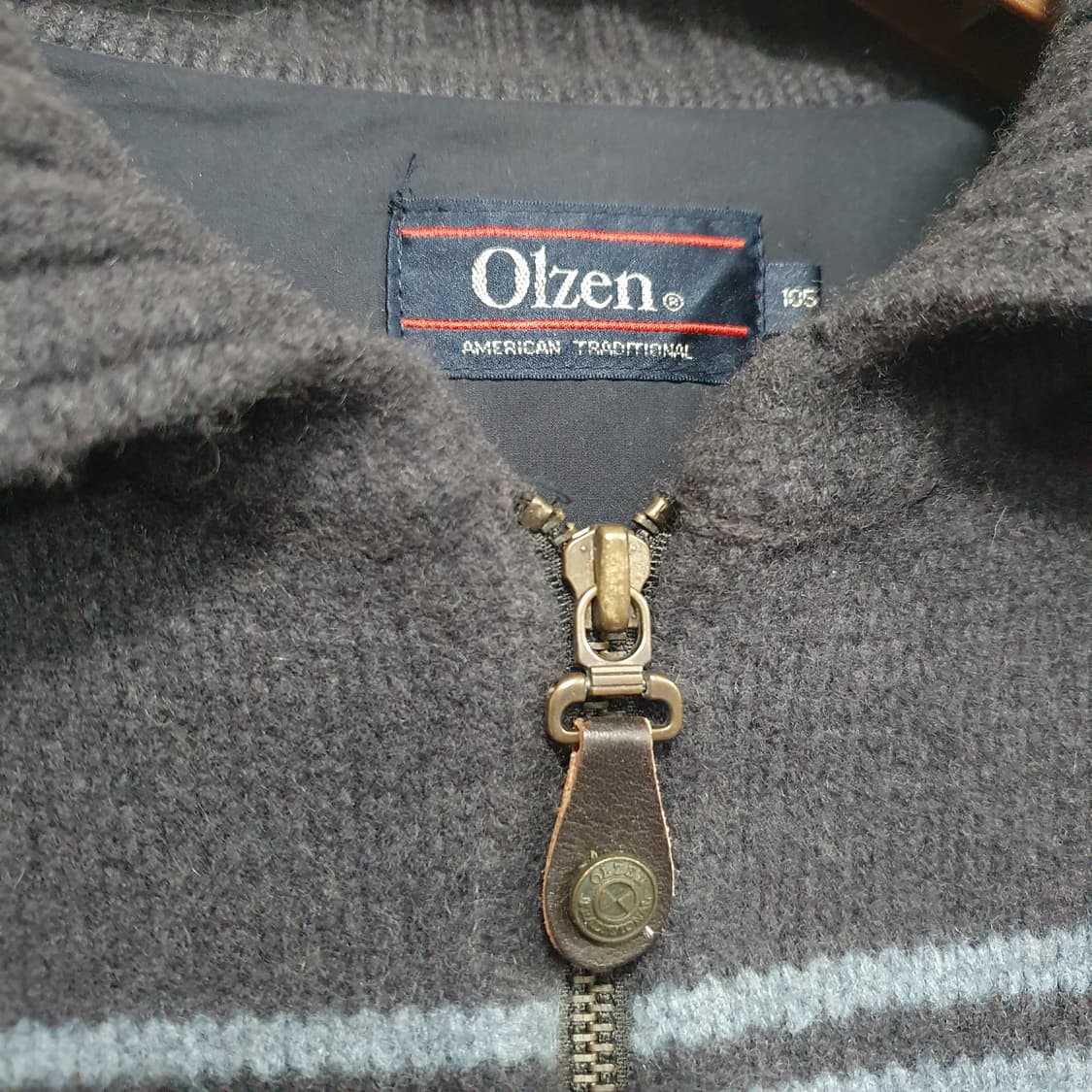 빈티지 아메카지 올젠 나바호 코위찬 헤비 니트 집업 105 상품이미지5