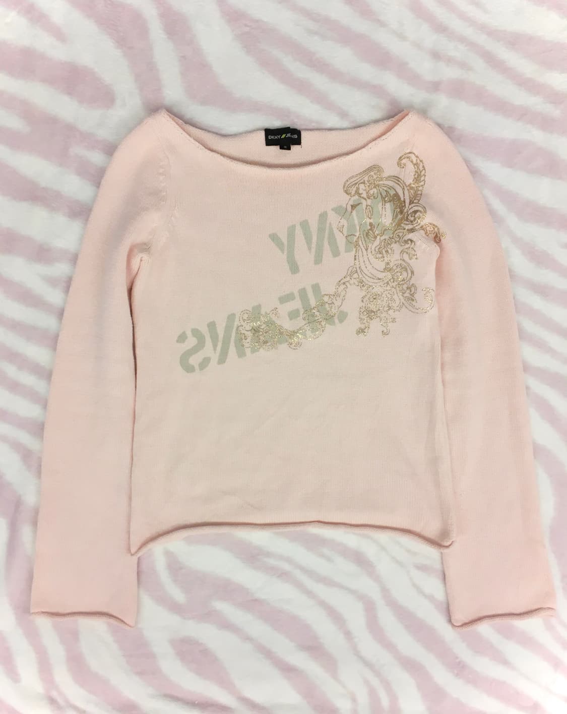 베이비핑크 라이온 롱슬리브 티셔츠 갸루 러힙 y2k 상품이미지4