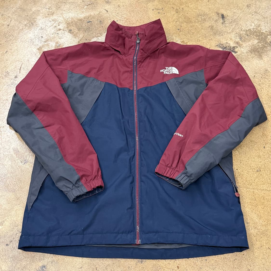 [정품/100] 노스페이스 바람막이 자켓 네이비 버건디 b16 상품이미지2