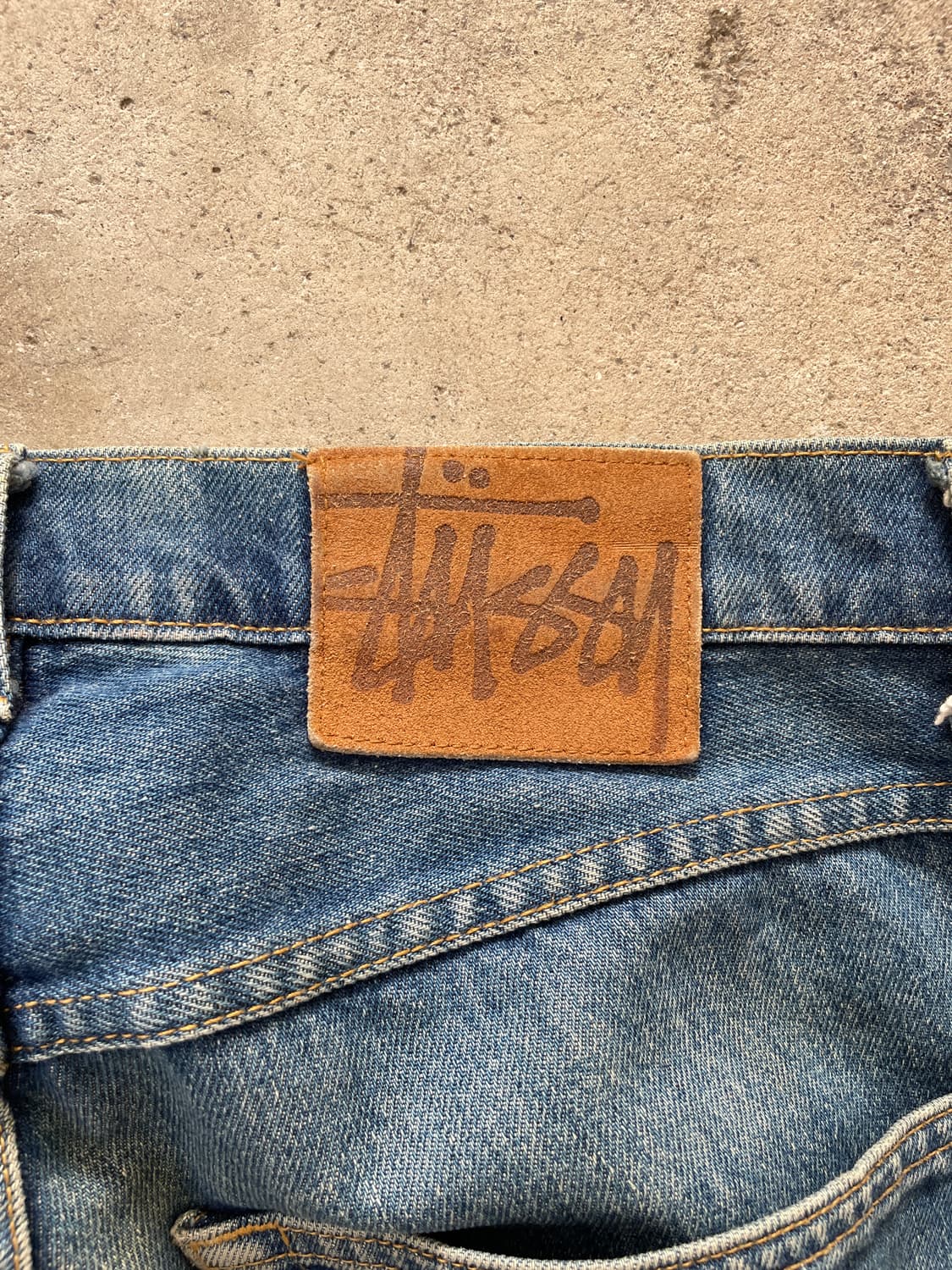 USA Made)90s 스투시 배기 데님 팬츠 상품이미지10