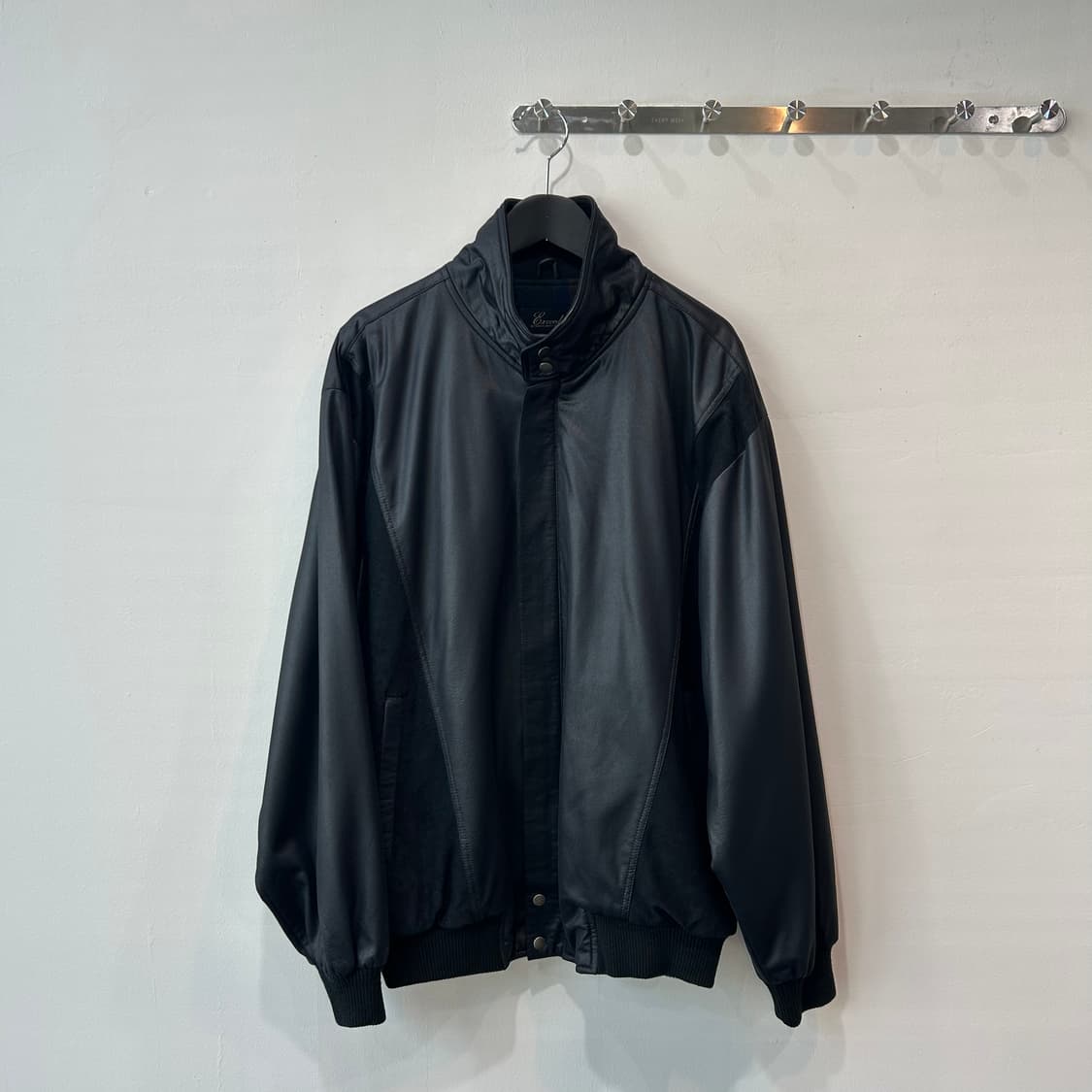 블랙 하이넥 블루종 자켓 상품이미지1