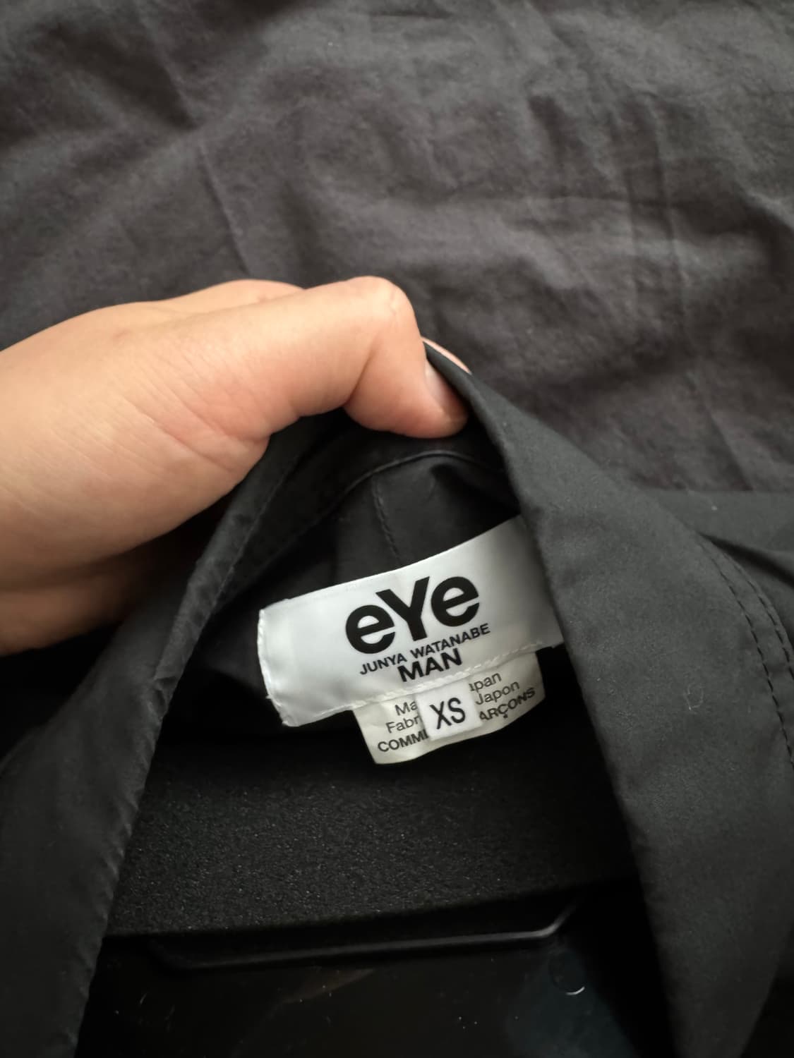 준야와타나베 코튼 반팔 셔츠 (블랙, XS) 상품이미지3