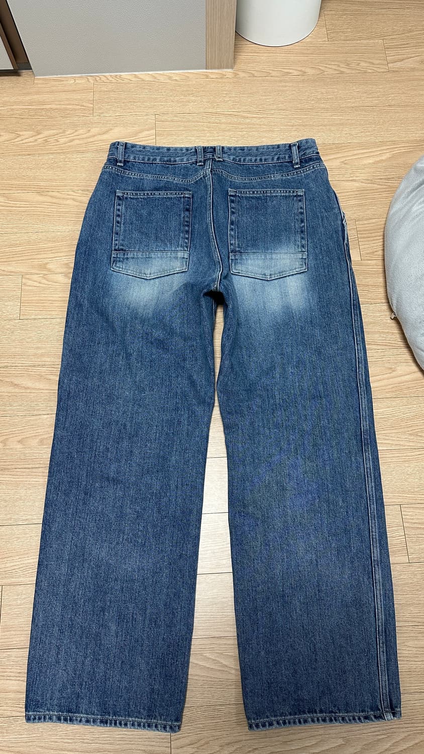 [3] 러프사이드 드레이프 데님 라이트블루 상품이미지2