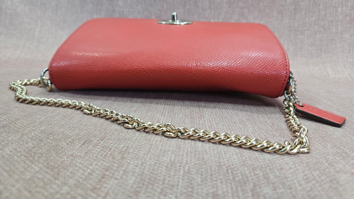 코치 크로스그레인 가죽 카디널 미니 루비 레드 백 숄더 크로스바디 상품이미지6