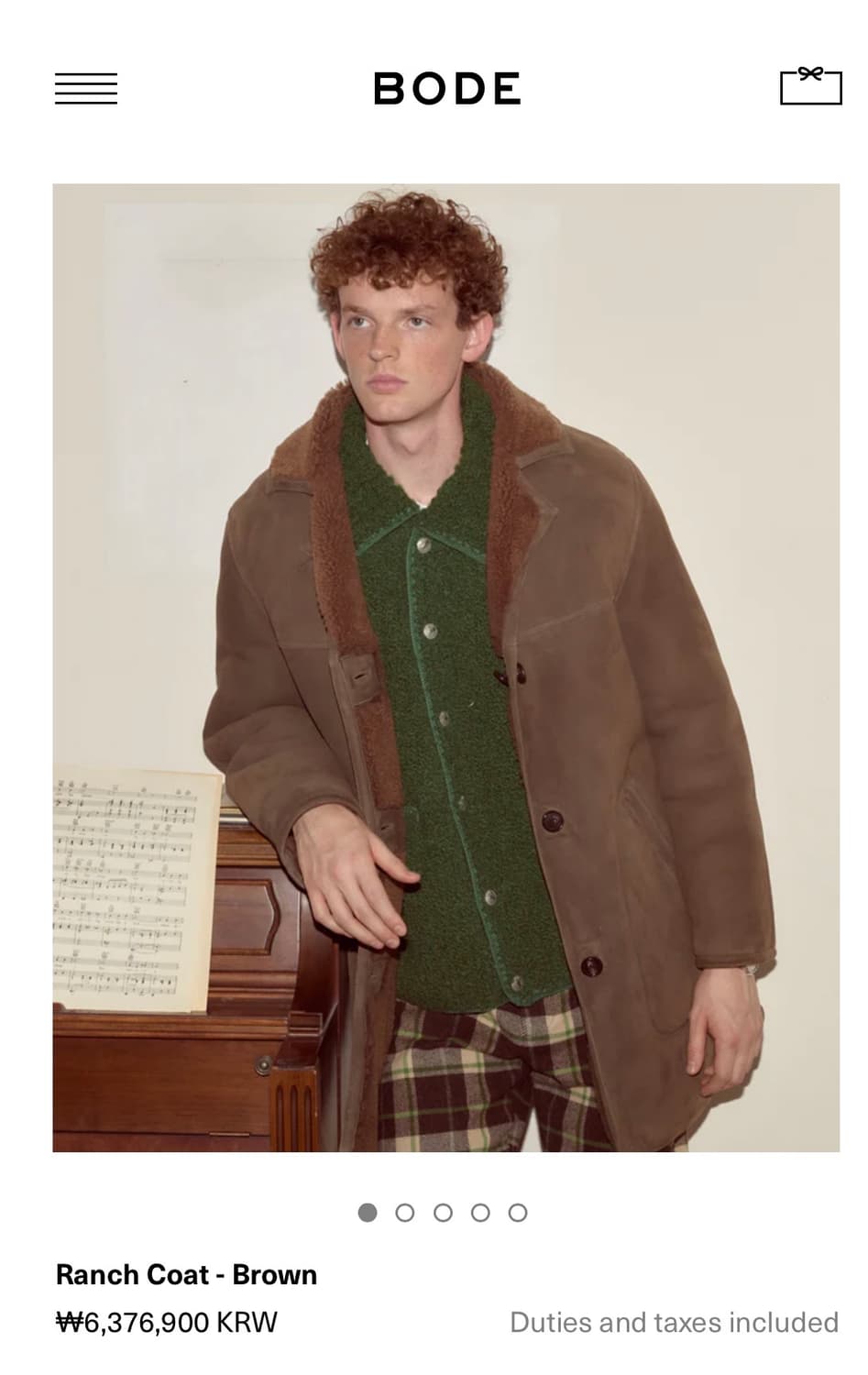 80‘s 빈티지 램스킨 무스탕 랜치 코트 상품이미지6