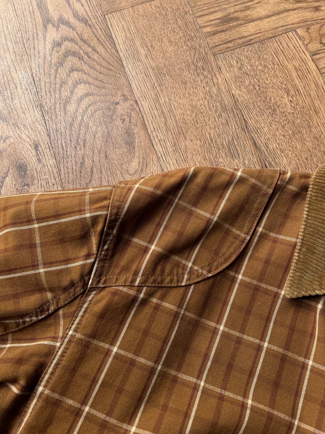 [M]폴로 랄프로렌 Made in USA 브라운 타탄체크 헌팅 자켓 상품이미지3