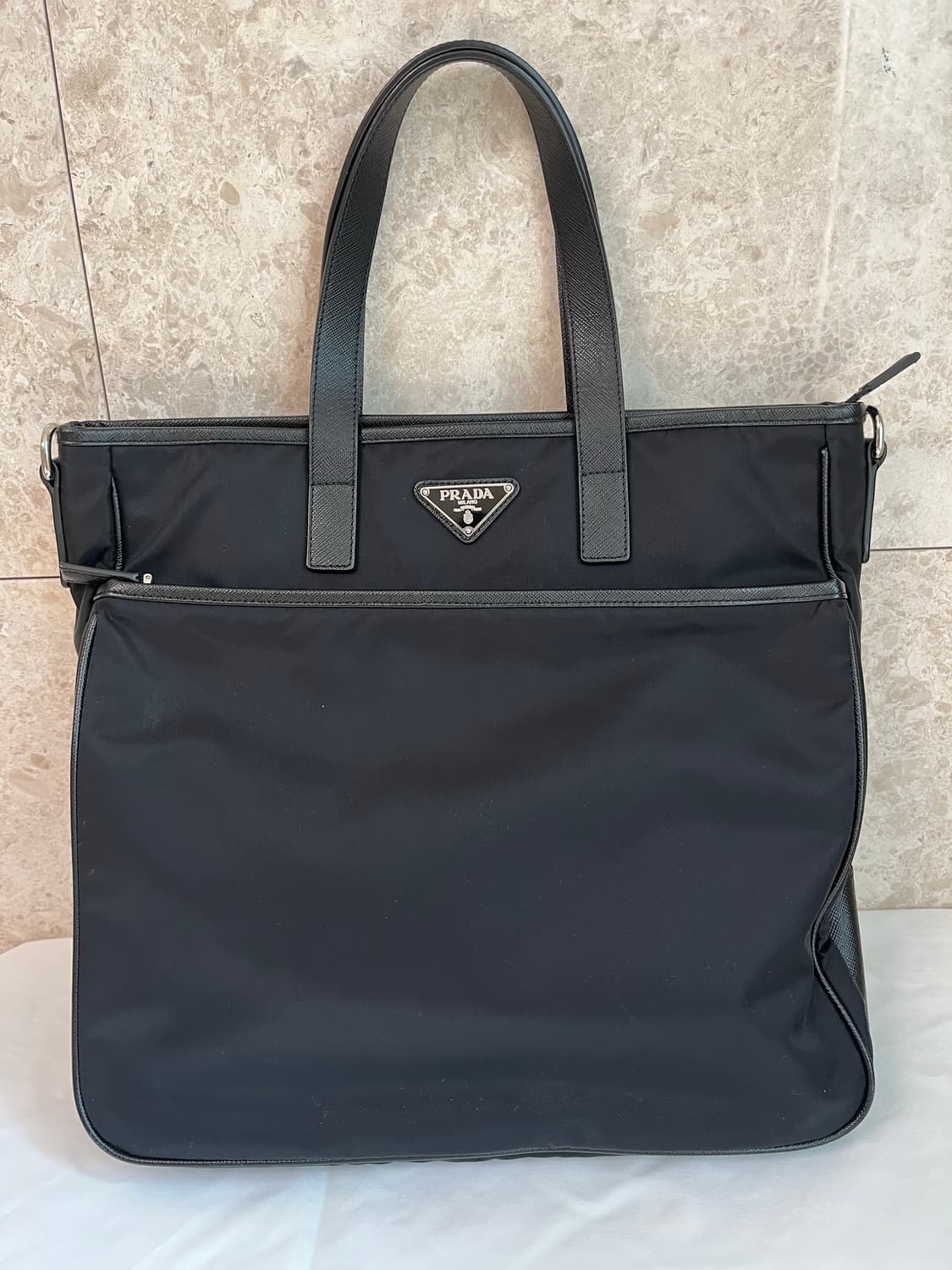 프라다 블랙 나일론 토트백 정품 상품이미지2
