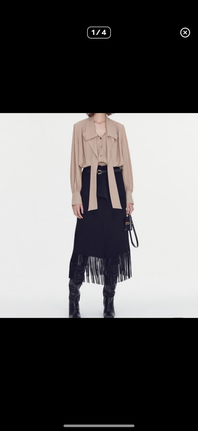 recto 렉토 케이프 울스커트 상품이미지5