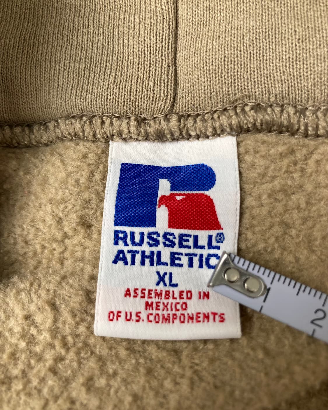90s Russell Zip Up Hoodie (beige) 상품이미지3