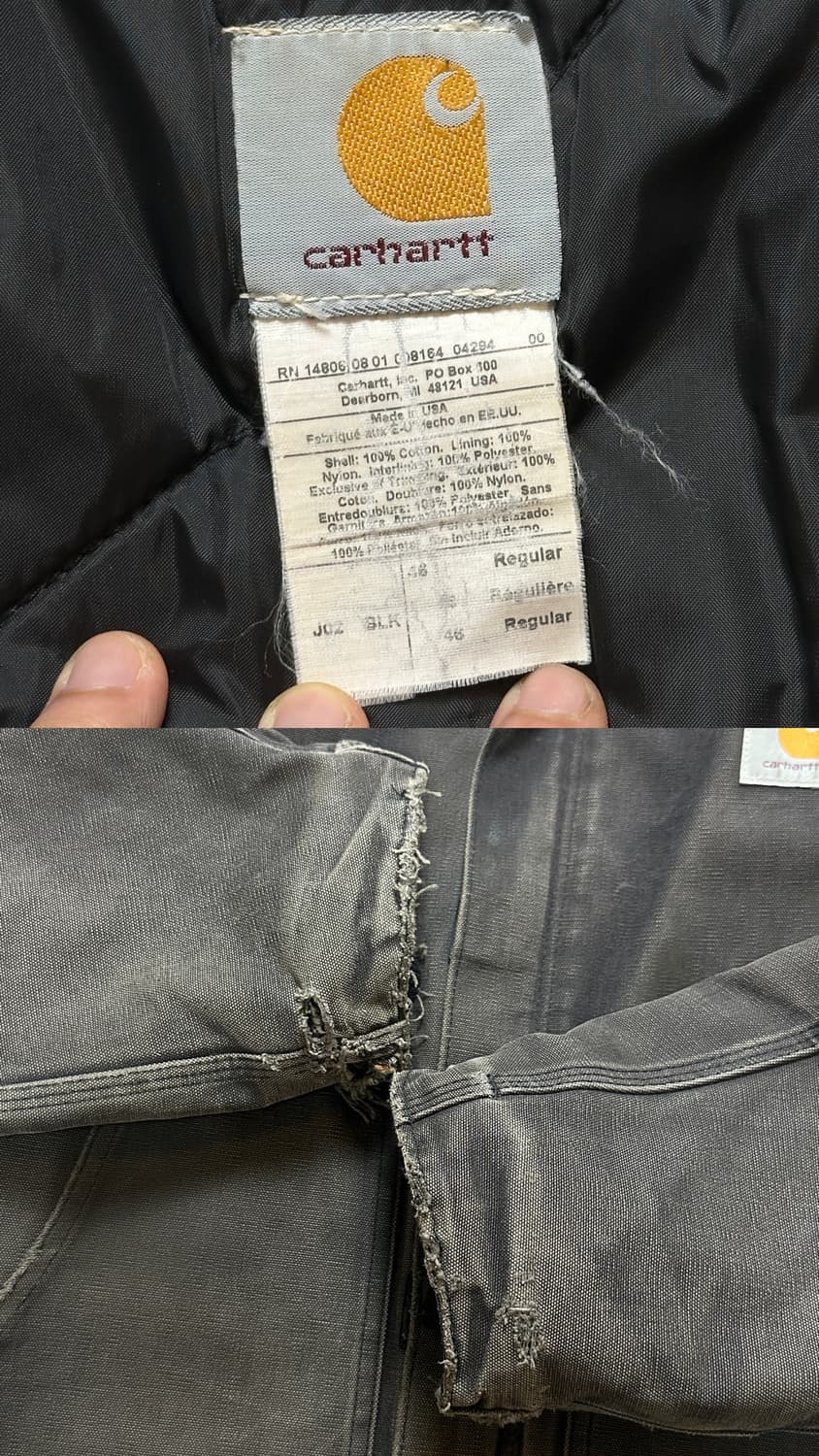 00's USA Made OG 칼하트 J02 아크틱 칼하트 디트로이트 상품이미지9