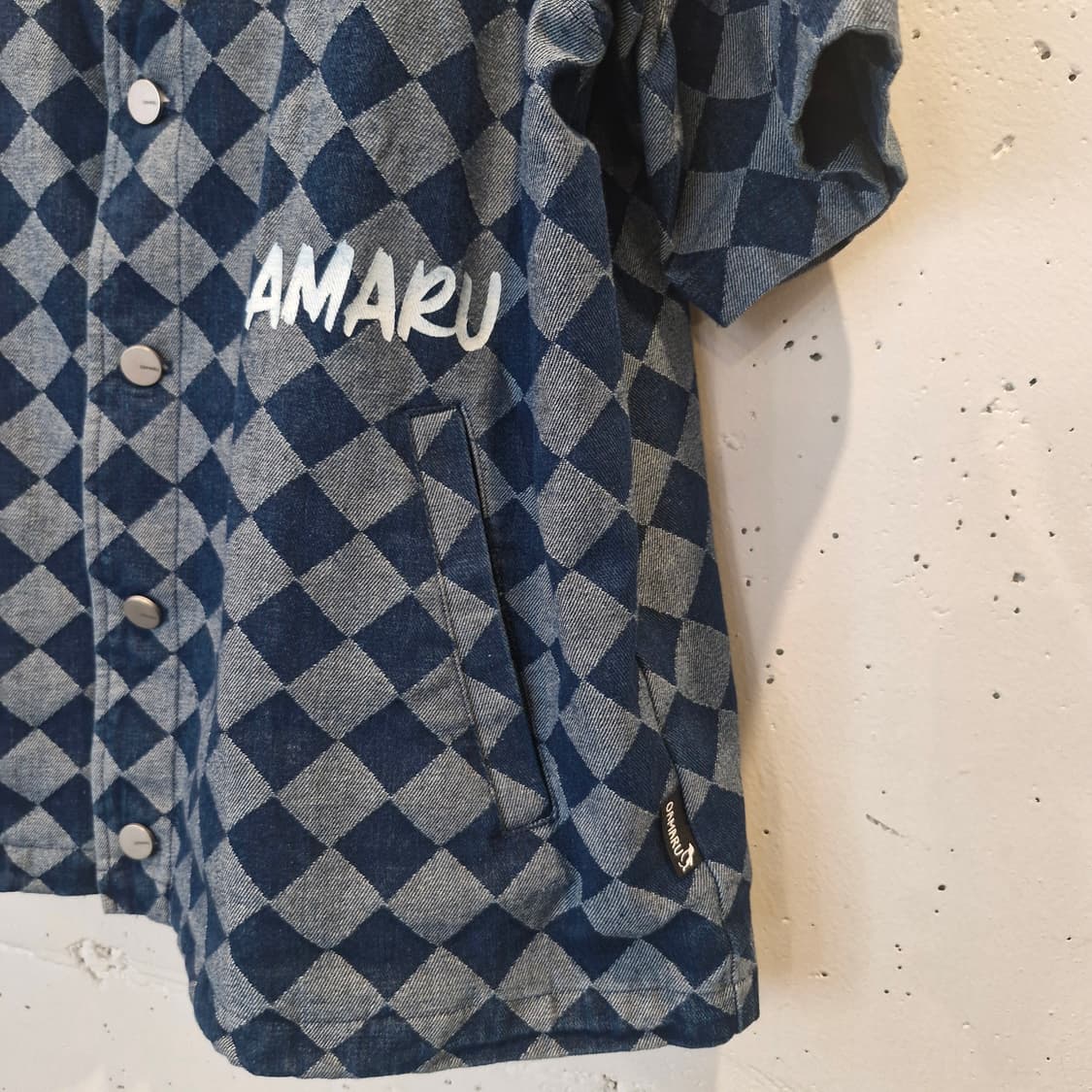 OAMARU 다이아패턴 반팔 데님 자켓 105 새상품 상품이미지3