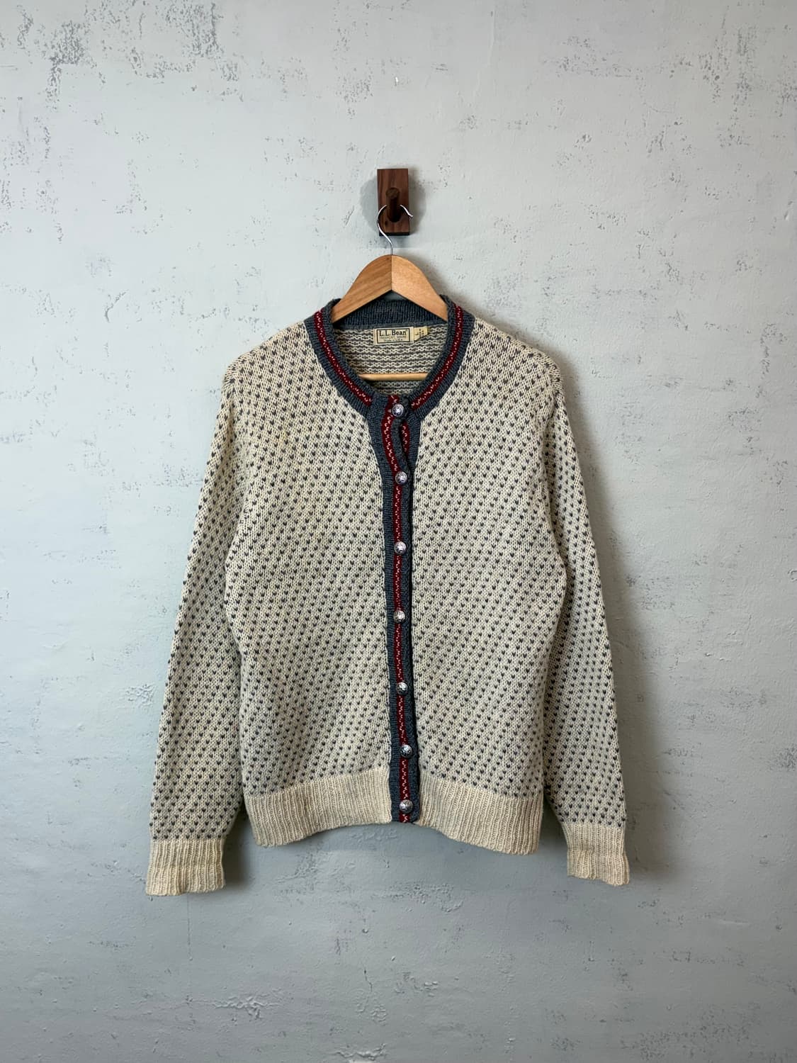 엘엘빈 L.L.Bean 80s 빈티지 노르딕 버드아이 가디건 상품이미지1