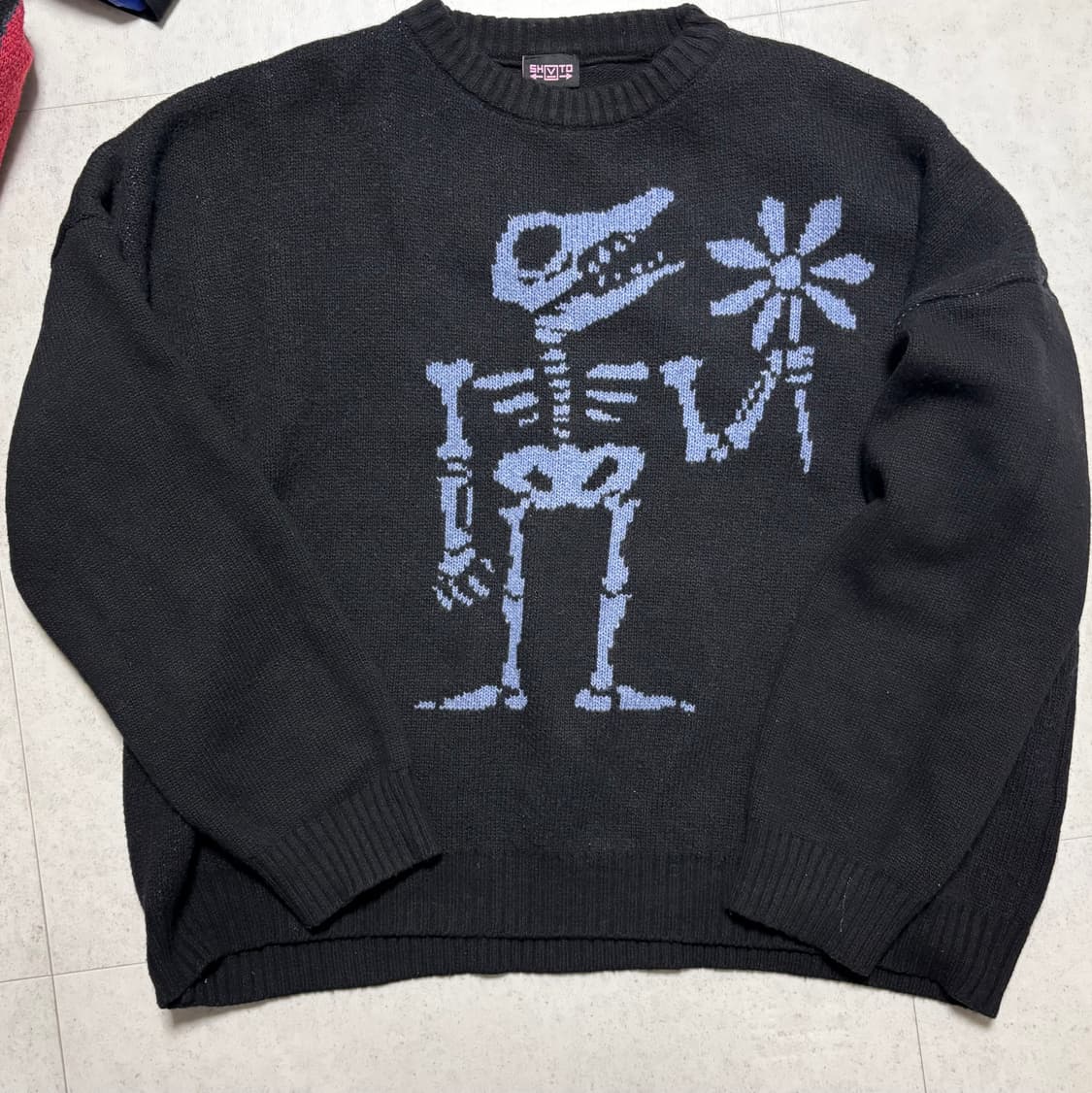 해골 니트 상품이미지3