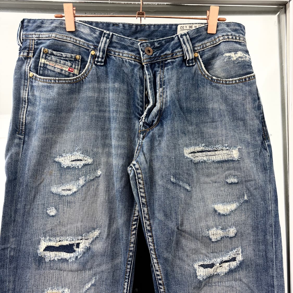 디젤 Viker 데미지 데님 팬츠 상품이미지6