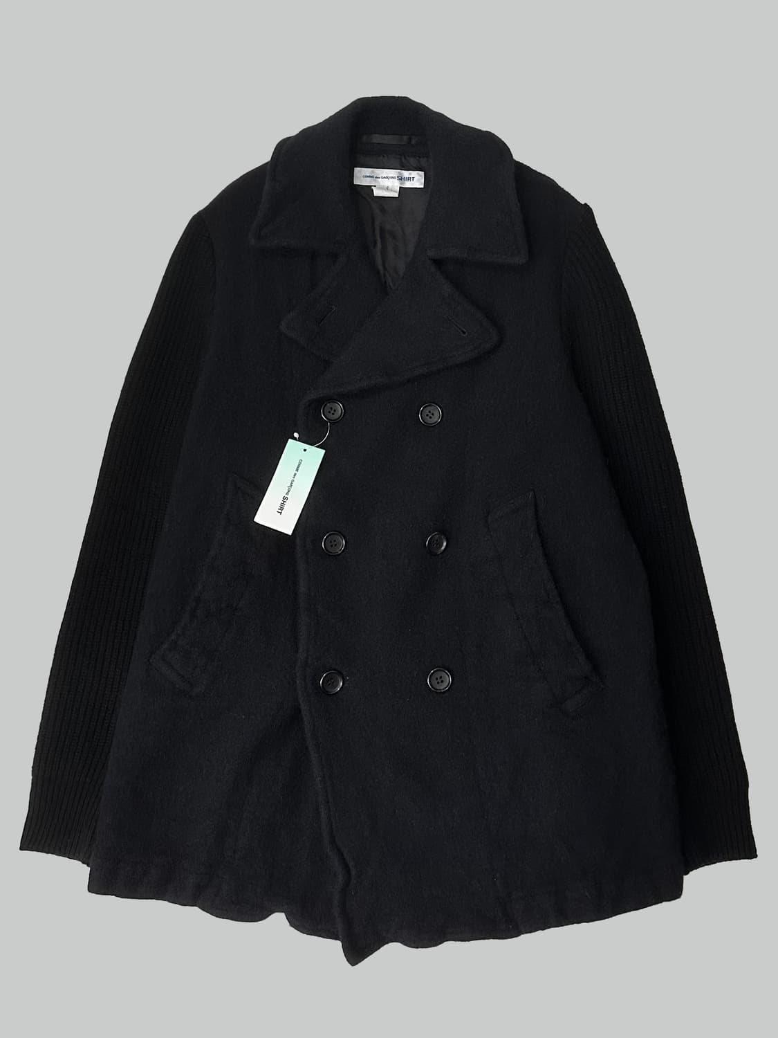 꼼데가르송 셔츠 축융 울 피코트 상품이미지1