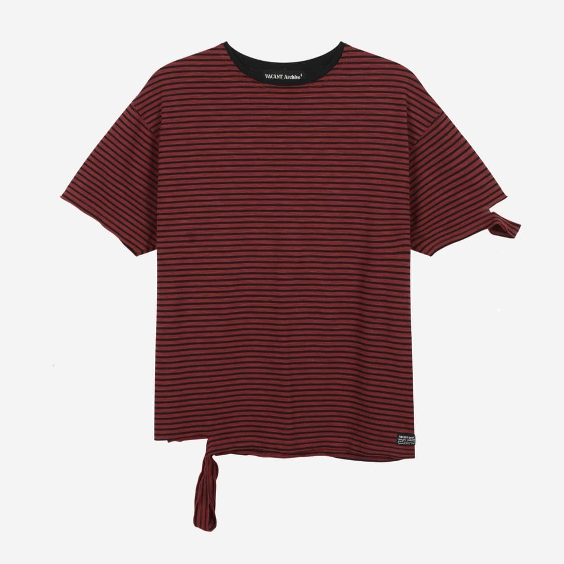 OVAN DAMEGED STRIPE T-SHIRT_[RED] 상품이미지1