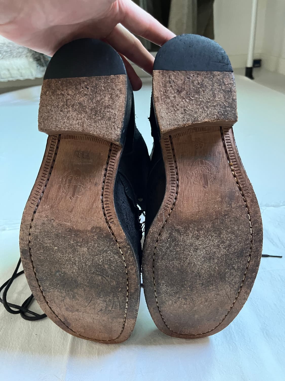 Obelisk Sheepskin Lace Up Leather Boots 상품이미지9