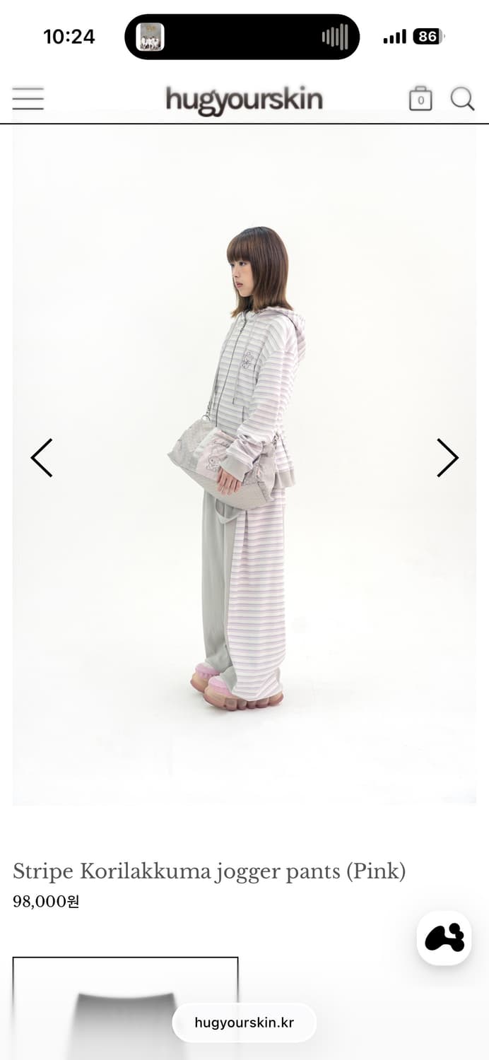 허그유어스킨 코리락쿠마 조거팬츠 (새상품) 상품이미지4