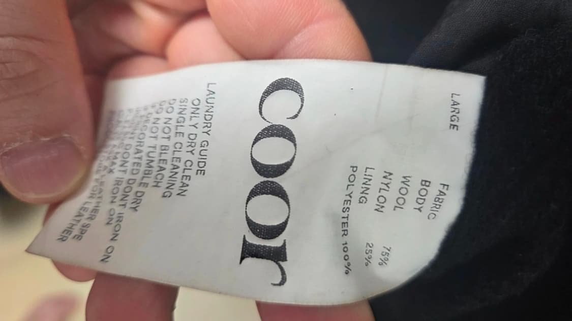 COOR 검정색 울 혼방 자켓 상품이미지4