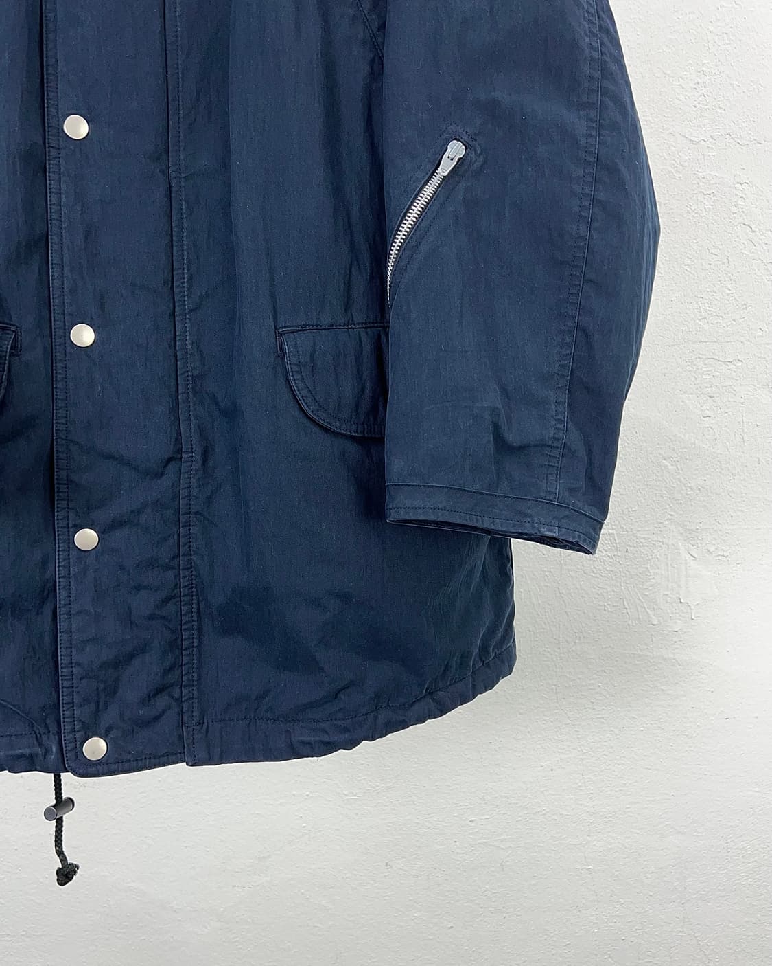 80s 이세이 미야케 네이비 헤어리 후드 N3B 포켓 파카 자켓 상품이미지5