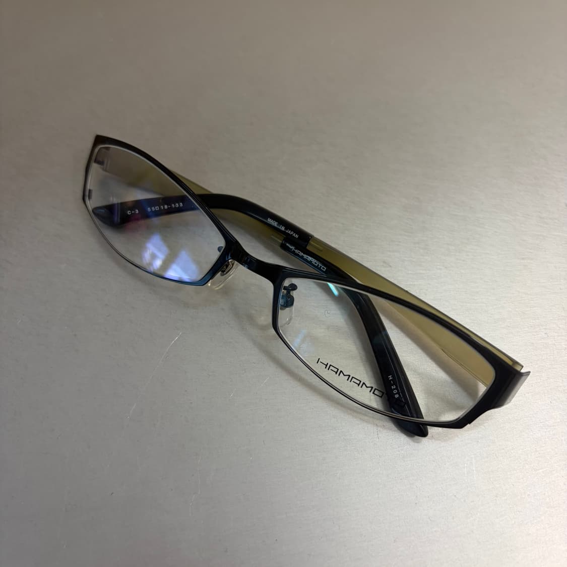 하마모토(HAMAMOTO) H-208 블랙 메탈 스퀘어 안경테 상품이미지3