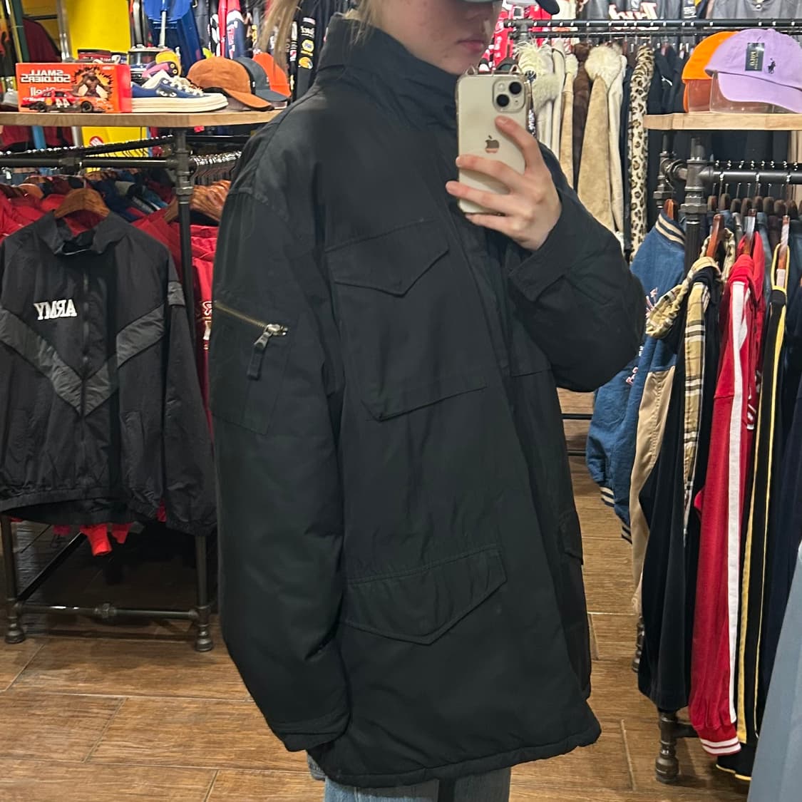 [HI] 폴로 하프 패딩 블랙 상품이미지3