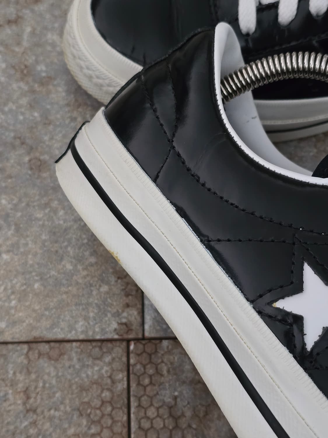 (220)컨버스 원스타 한별 블랙 로우  상품이미지8