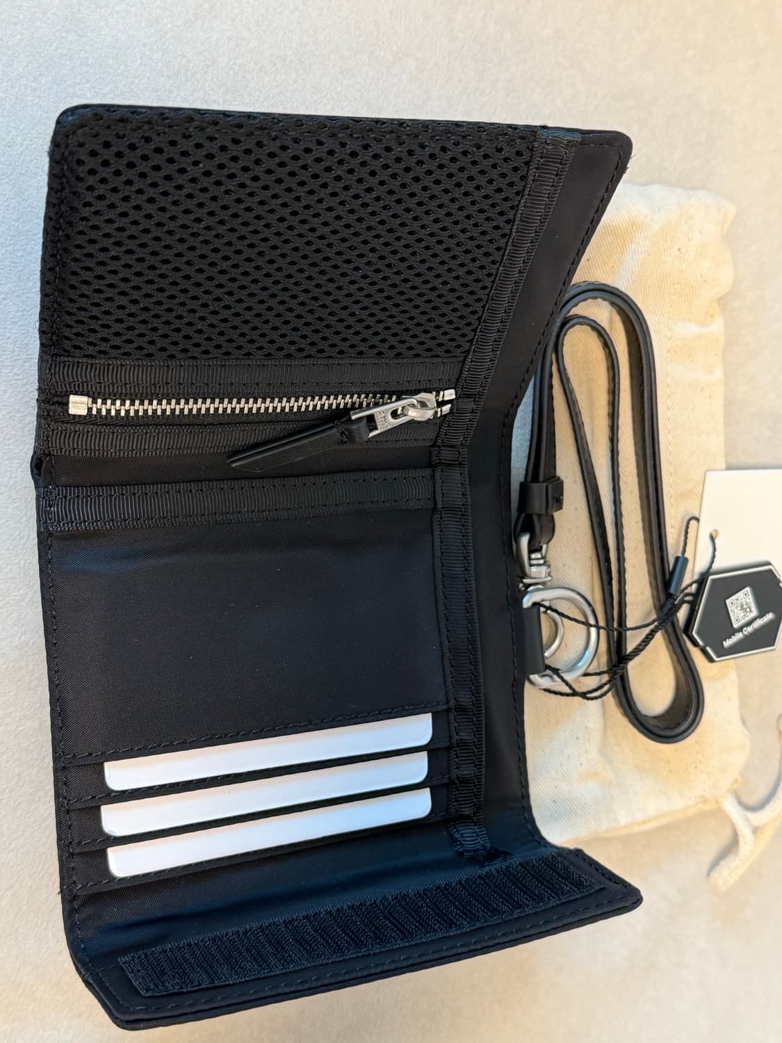 아미 나일론 밸크로 지갑 블랙 상품이미지3