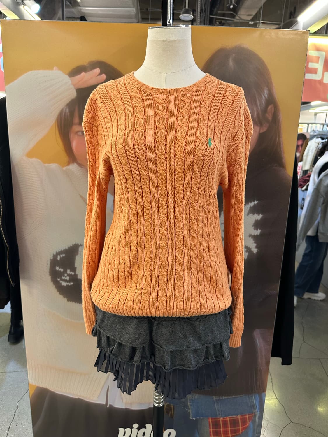 POLO 폴로 오렌지 케이블니트💯 상품이미지2