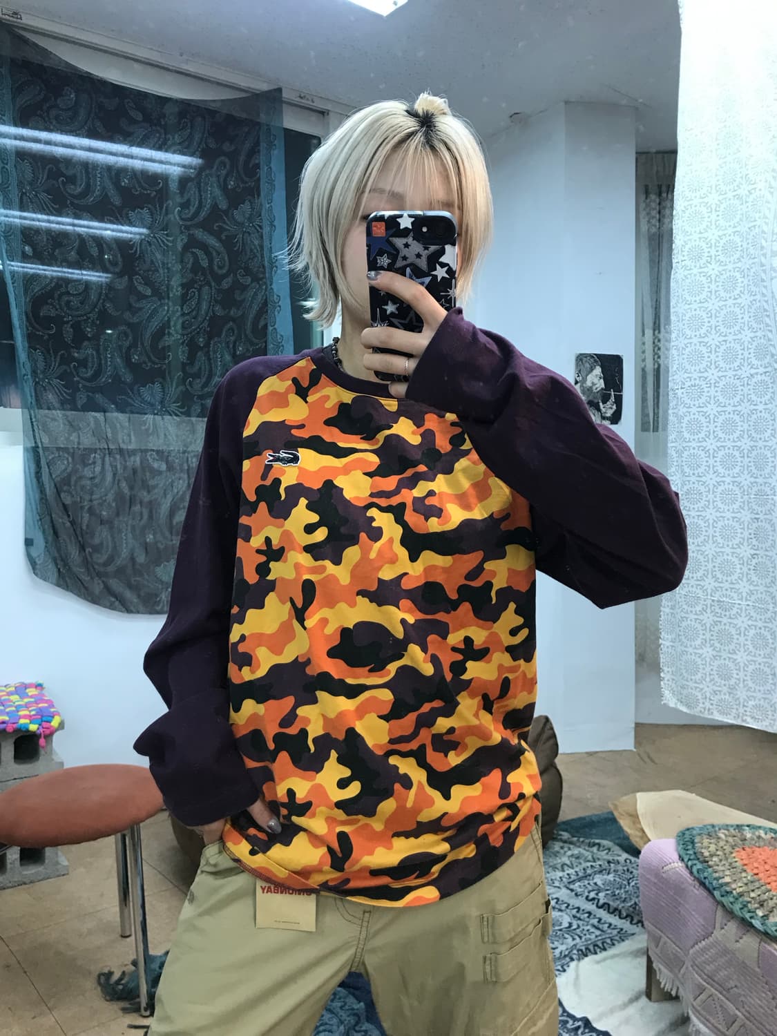 라코스테 카모 나그랑 롱슬리브 긴팔티  상품이미지2