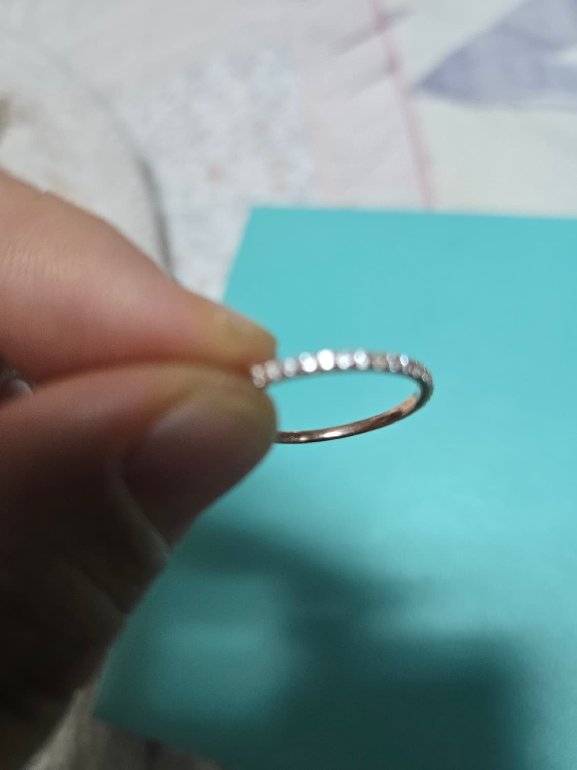 14k 로즈골드 큐빅 반지 18호 상품이미지5