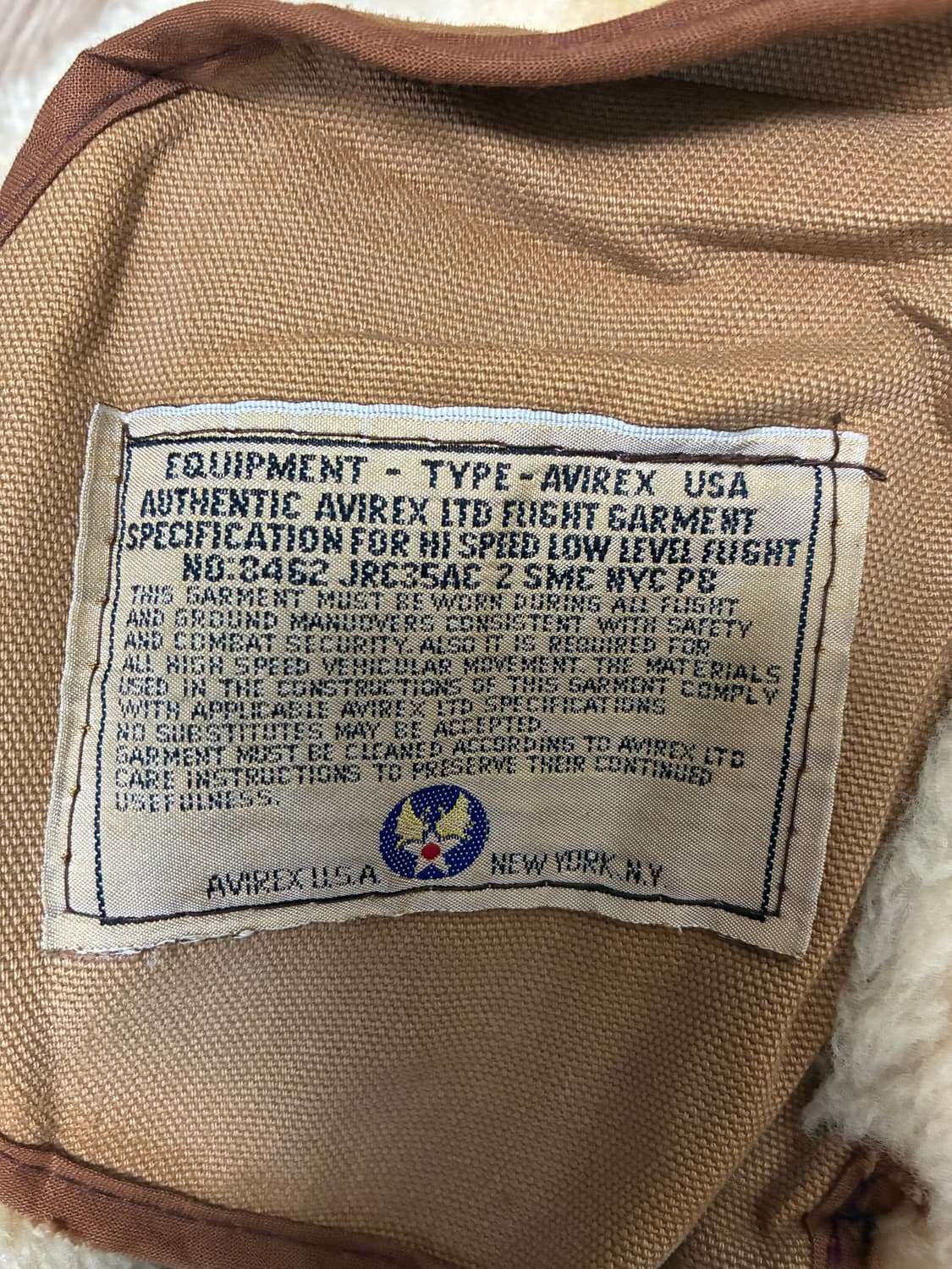 AVIREX B-3 무스탕 38 리얼 양가죽 양털 상품이미지8