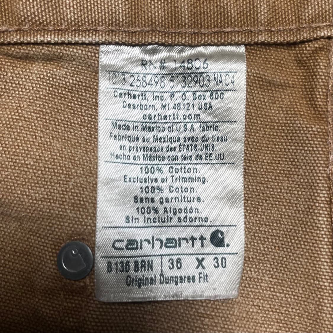 칼하트 하드 디스 더블니 브라운 brn 카펜터 워크팬츠 36 (34) 상품이미지6