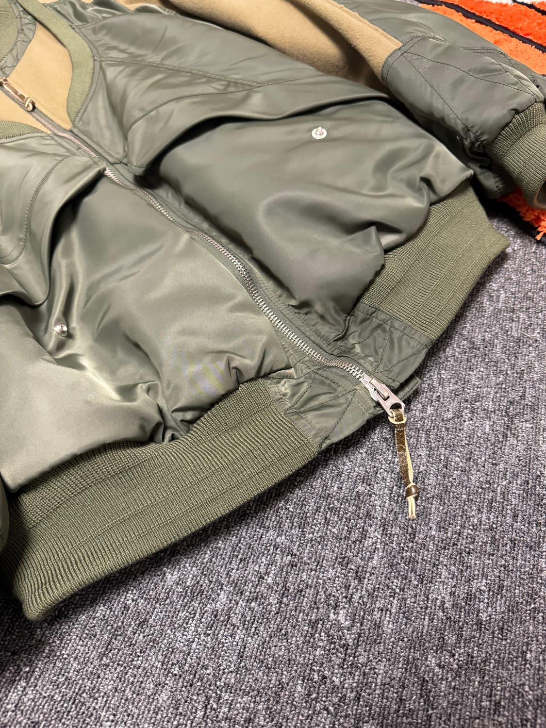 [46] 솔로이스트 14AW 이중봄버 자켓 올리브 상품이미지3