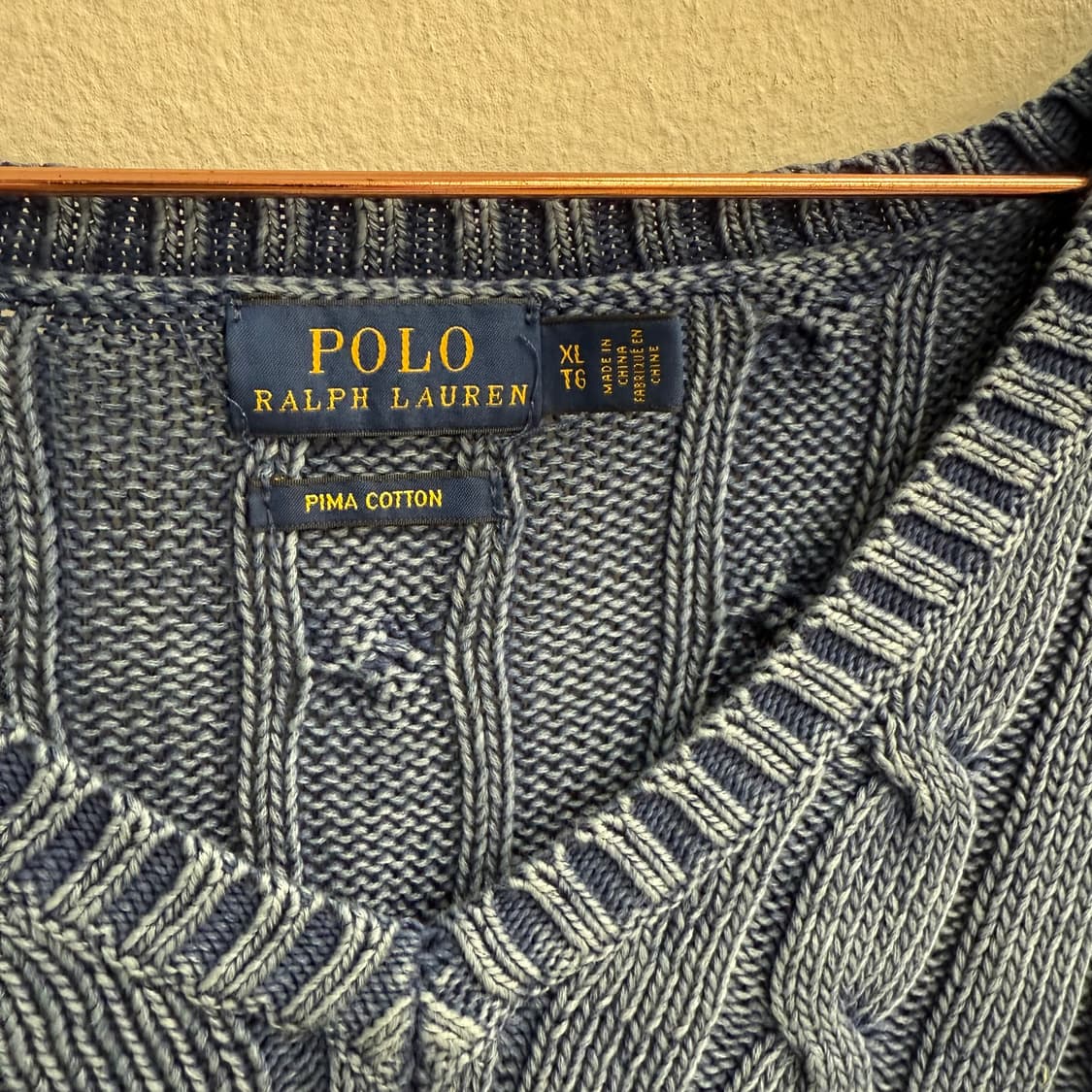 폴로 랄프로렌 오버핏 케이블 꽈배기 니트 스웨터 (XL) 상품이미지2