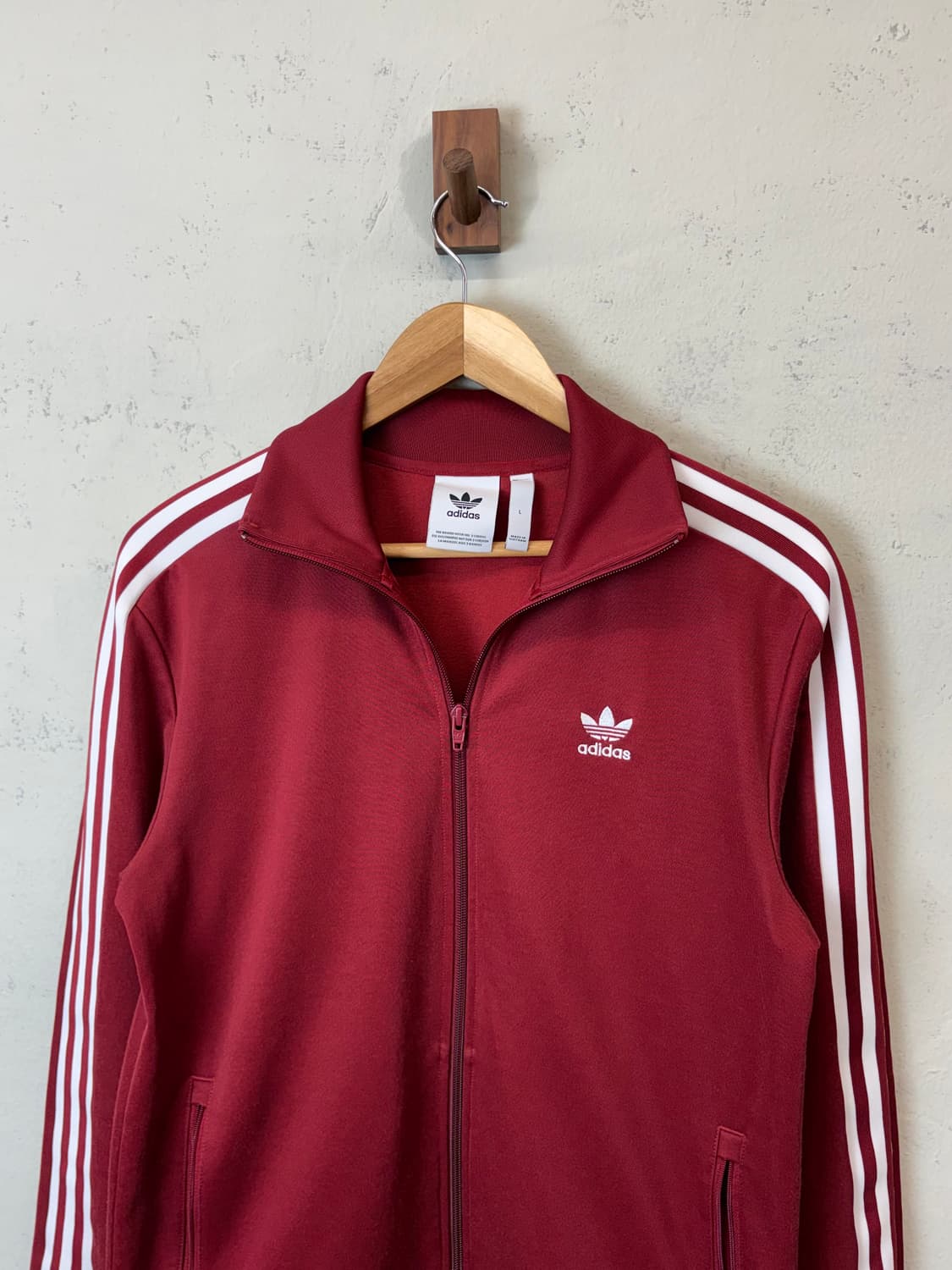 아디다스 베켄바우어 삼선 트랙탑 져지 버건디 상품이미지4