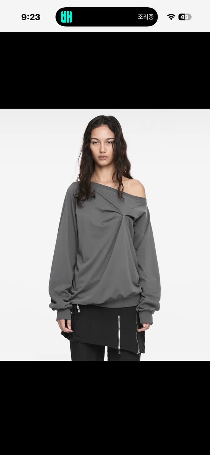 나체 롱슬리브 차콜 상품이미지1