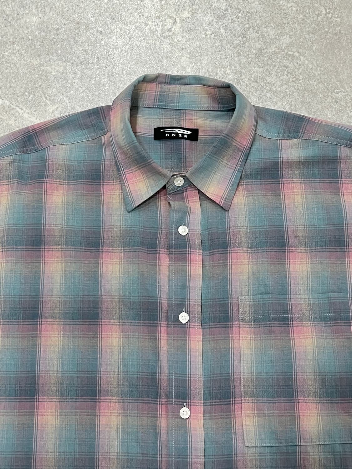 DNSR 디엔에스알 오버사이즈 체크셔츠 핑크 L 상품이미지2