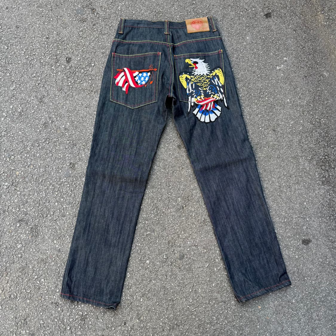 빈티지 독수리 자수 데님팬츠 상품이미지2