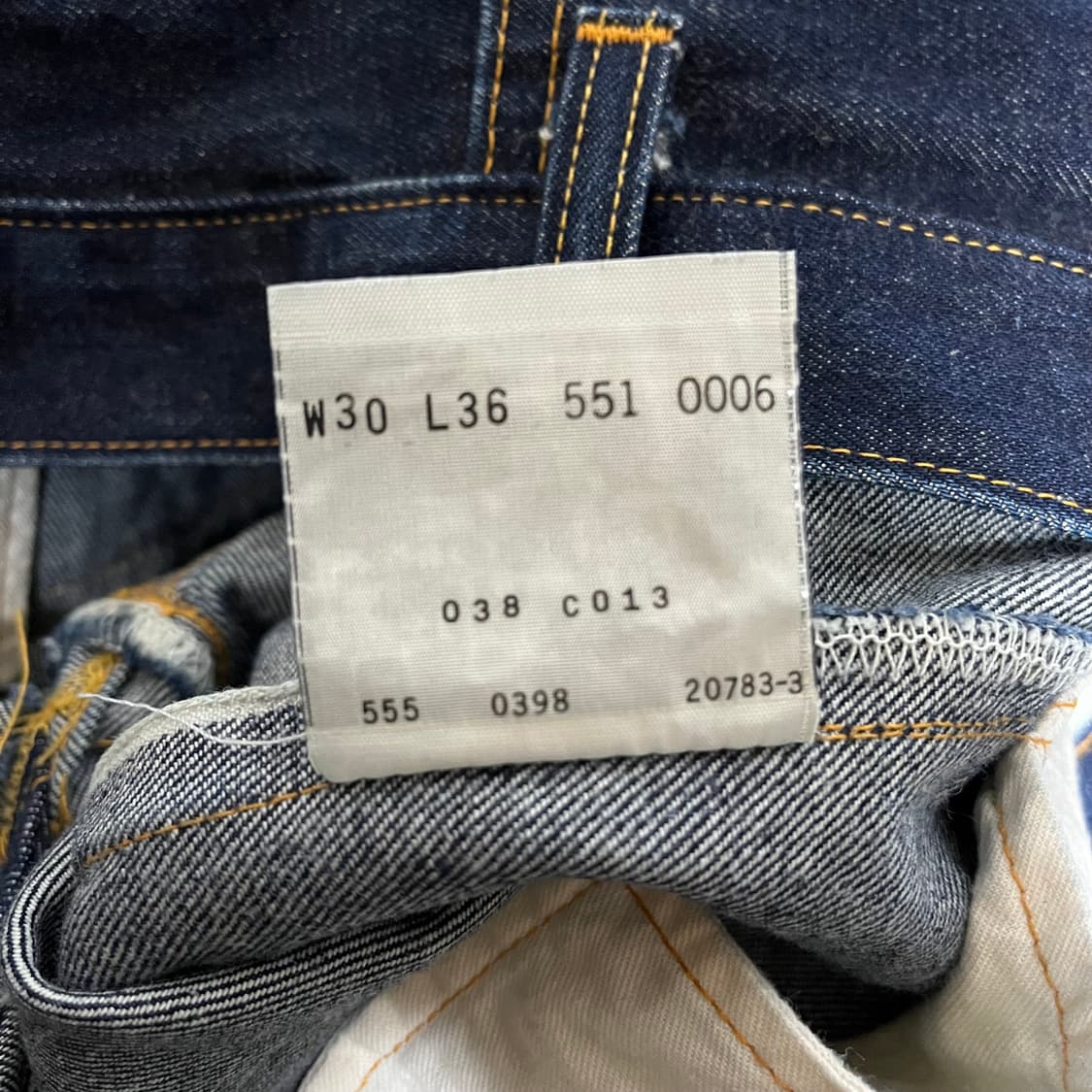 (90's) 리바이스 LVC 551ZXX USA 555 셀비지 데님청바지 상품이미지8
