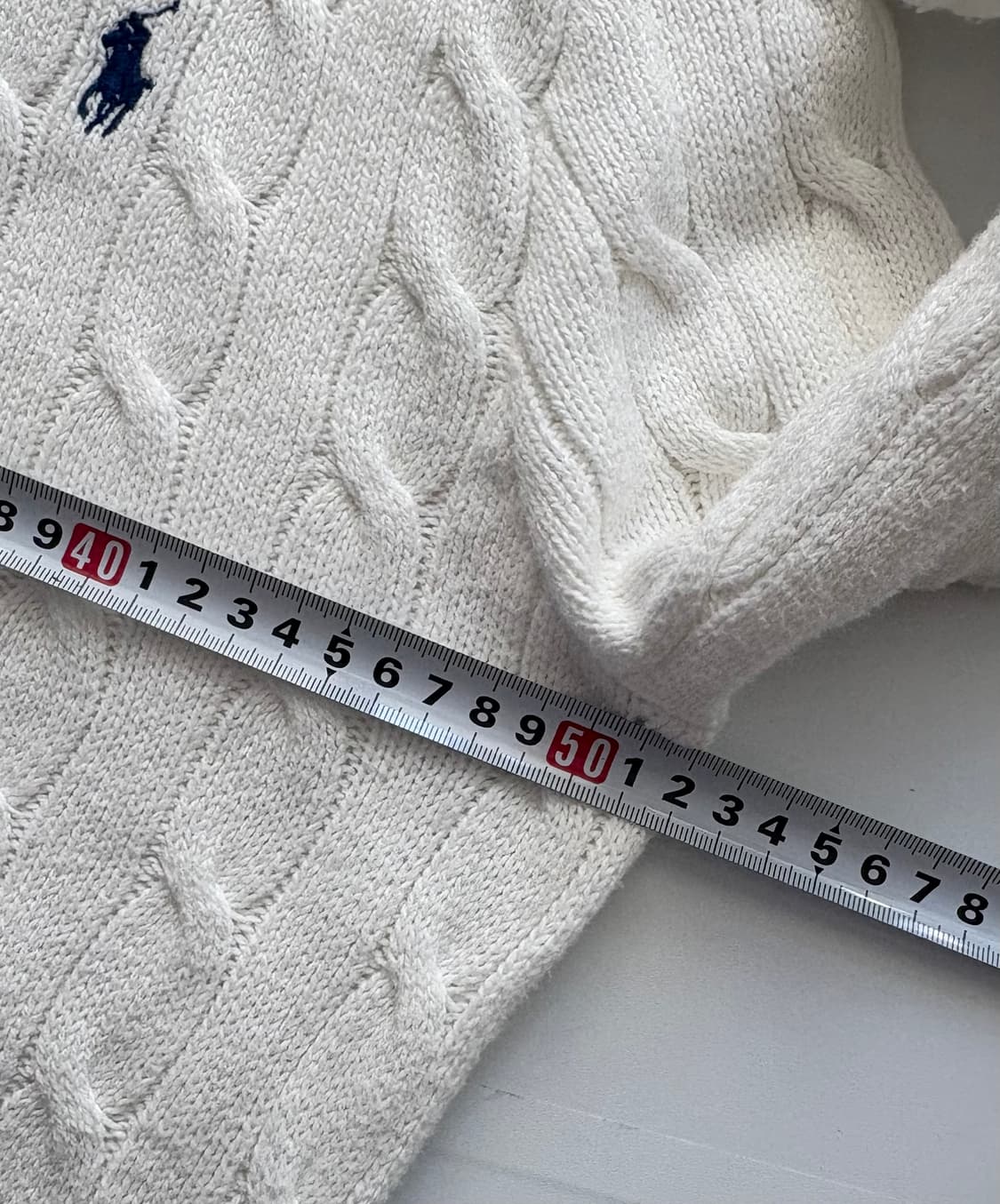 Polo 폴로랄프로렌 화이트 케이블 니트 상품이미지6