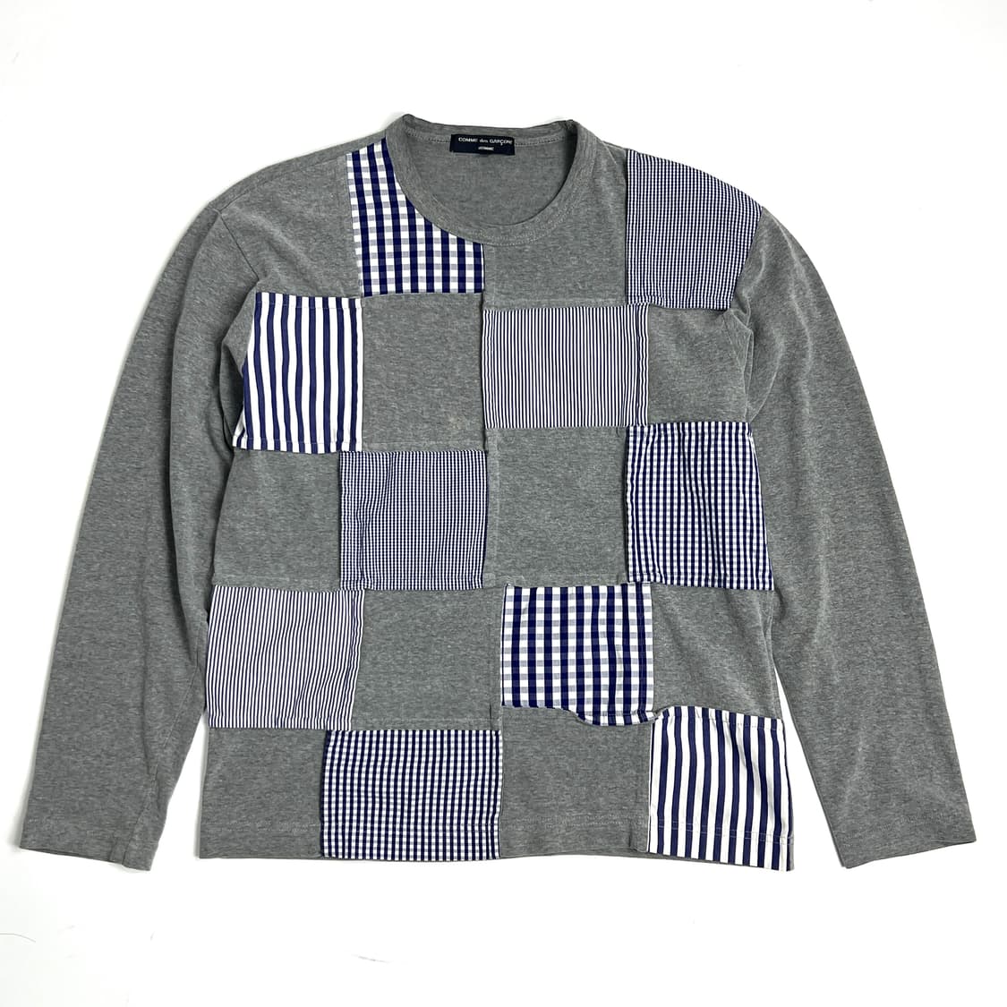 꼼데가르송 옴므 깅엄 체크 패치워크 롱슬리브 상품이미지5