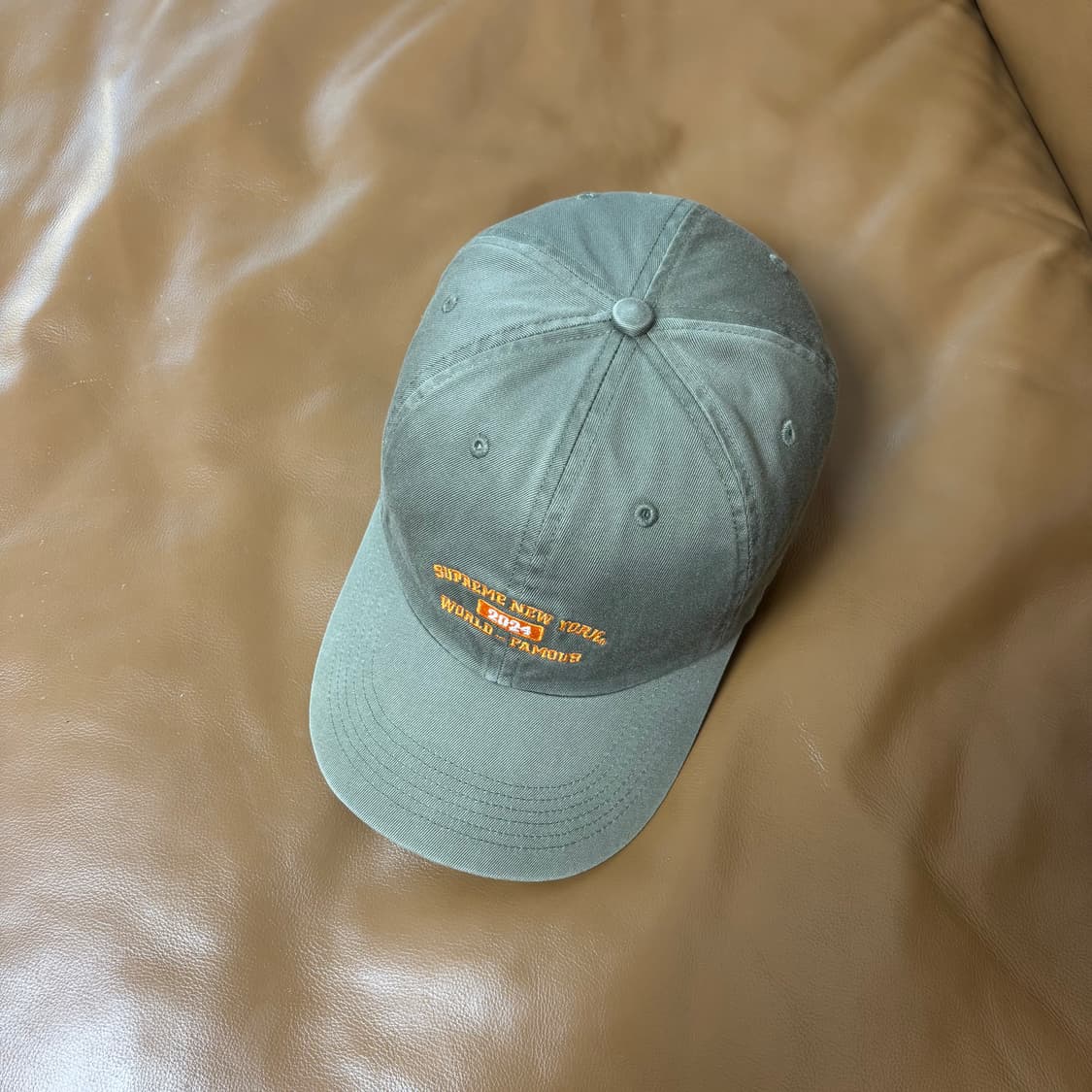 슈프림 6패널 볼캡 모자 24ss 뉴욕 아크 올리브 상품이미지7