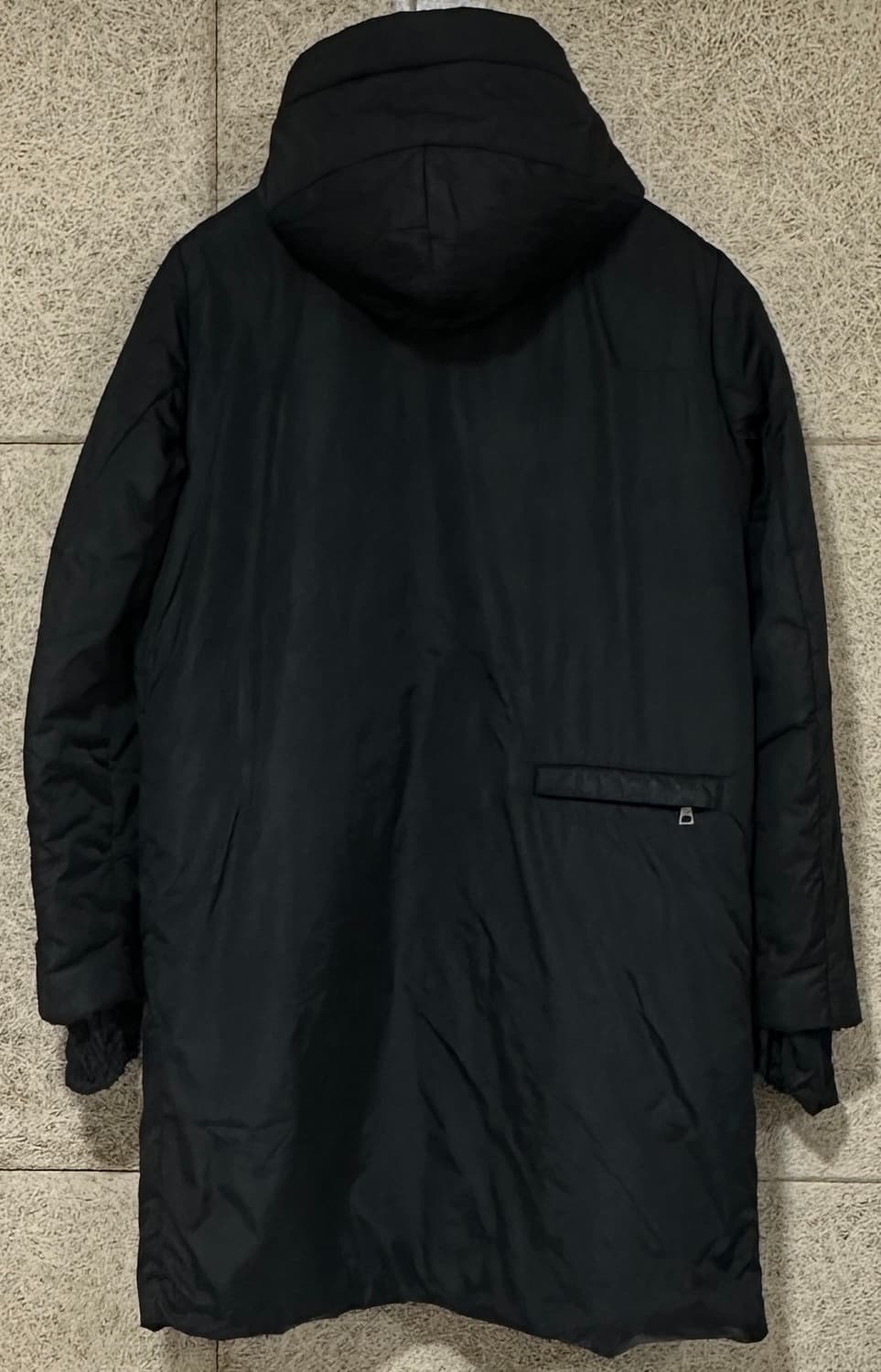 프라다 롱 패딩 후드 자켓 레인코트 점퍼 블랙 40 상품이미지6