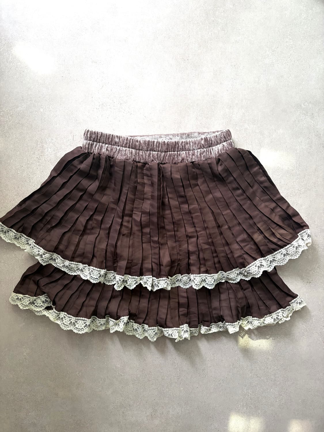 Axes femme brown lace frill skirt 상품이미지3