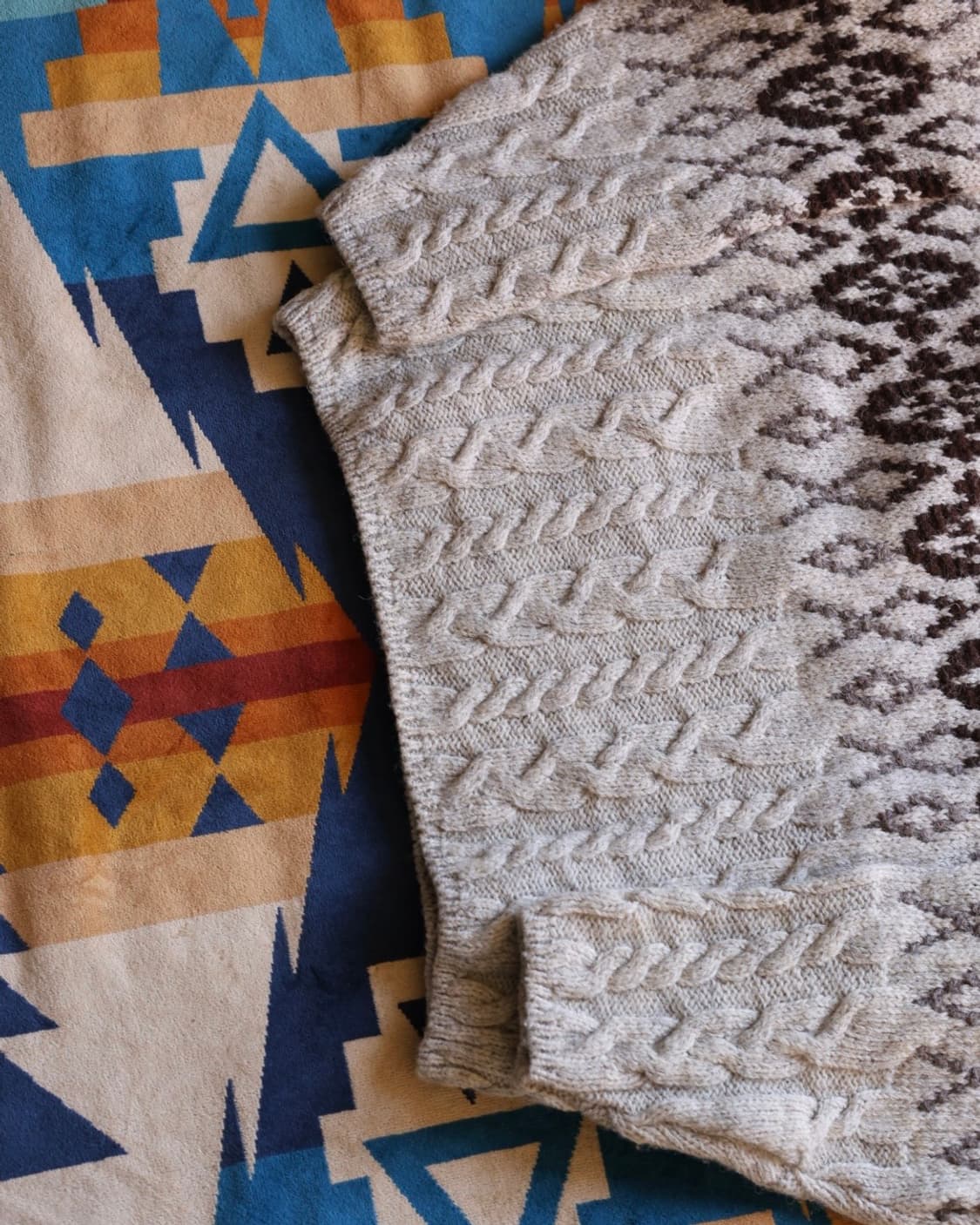 엘엘빈 80s 패어아일 믹스 피셔맨 니트 상품이미지5