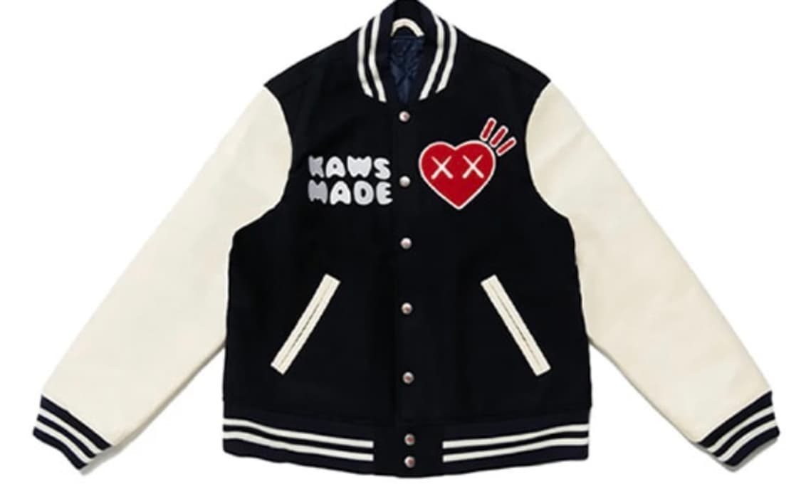 휴먼 메이드 x 카우스 바시티 자켓 네이비 상품이미지1