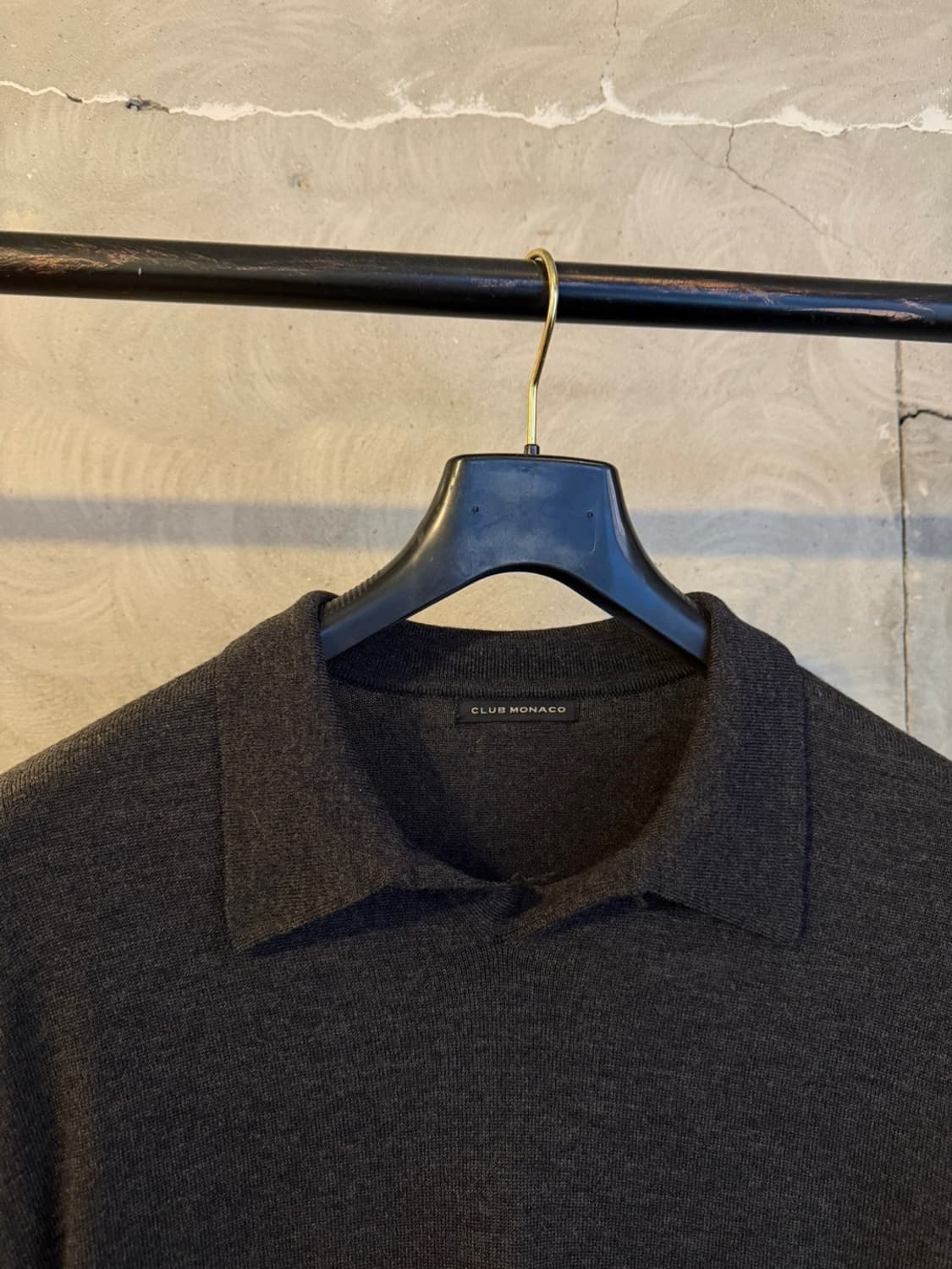 클럽모나코 오픈칼라넥 니트 슬림100 상품이미지3